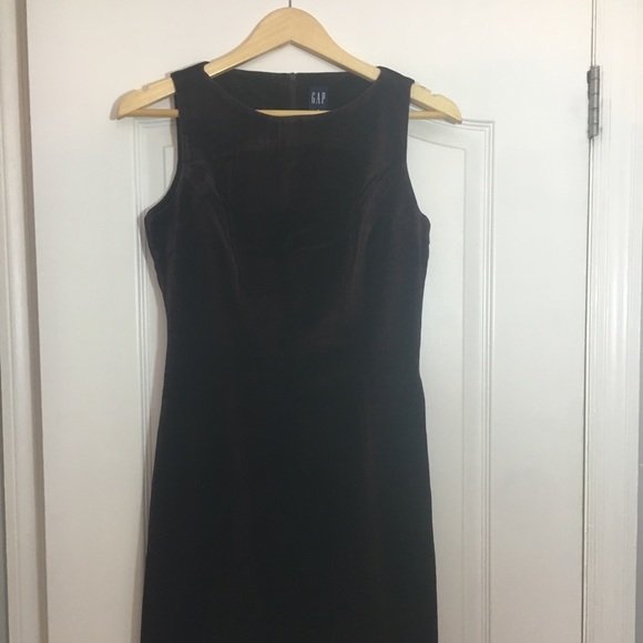 NWT GAP Burgundy Velvet Dress - Picture 2 of 7